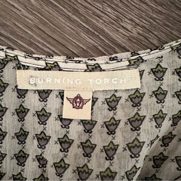 Burning Torch Jade Silk Midi Dress - Picture 6 of 10